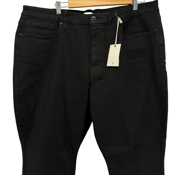 Good American Jeans Women Size 28-32 Black Good Leg Straight Stretch Denim NEW - Picture 2 of 16